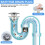 Bathtub Drain Stopper Universal Pop-Up Plug 1.46-1.81 in 6