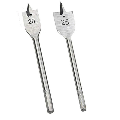 Wideskall flat wood spade drill bit set 20mm 25mm 1