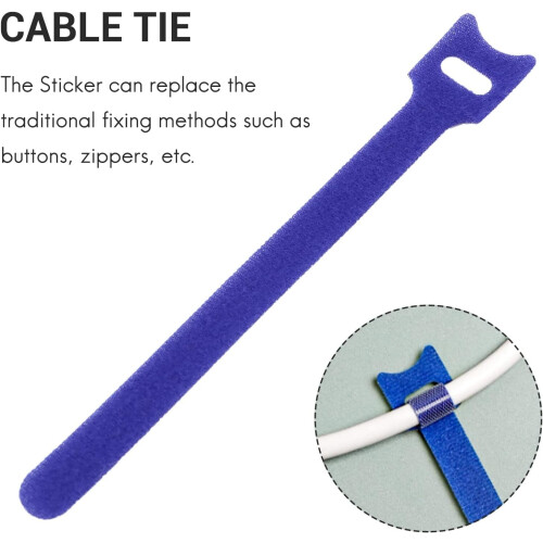 Cable Organizer Tool Reusable Color Mixing Pack of 50 1