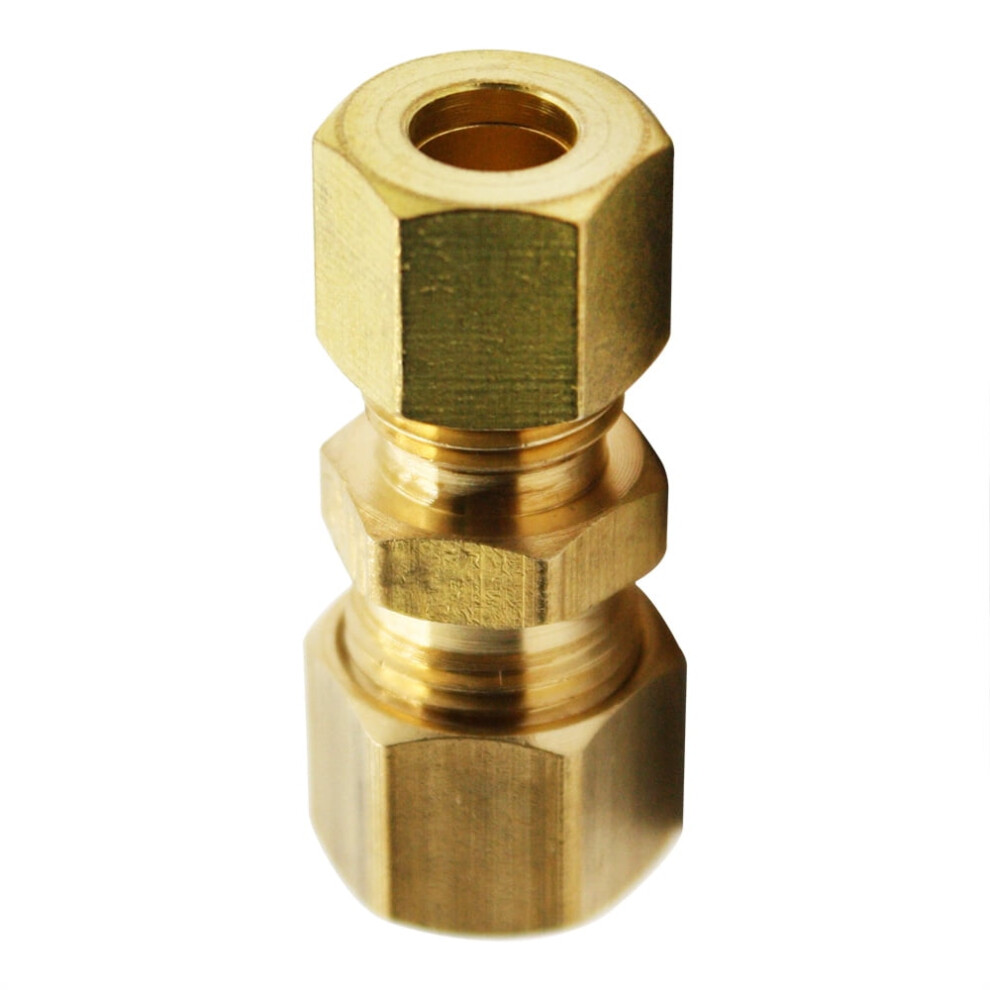 Thrifco Brass Compression Coupling 5/16 In X 1/4 In 9357860741866