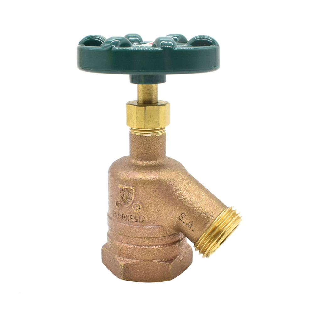 Thrifco Brass Bent Nose Garden Valve 1 Inch Fip X 3/4 Inch 9357860742610