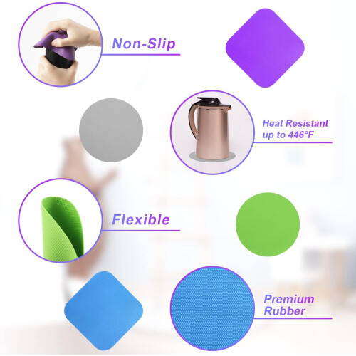 Jar Gripper Pads Rubber 4pcs for Arthritis Weak Hands 2