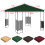 Lovote gazebo replacement canopy top 10x10 ft green 4