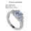 Welling cubic zirconia women's ring 1 piece 8