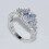 Welling cubic zirconia women's ring 1 piece 3