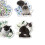 Handbook decal set retro cat flower design 45 pcs 2