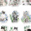 Handbook decal set retro cat flower design 45 pcs 3