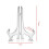 Folding Tray Bracket Rack Transparent 5 pcs 3 inches 5