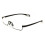 Men's reading glasses wide slim half-rim +1.75 2