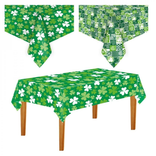 Rectangle Tablecloth Shamrock Pattern Microfiber 1 Pack 1