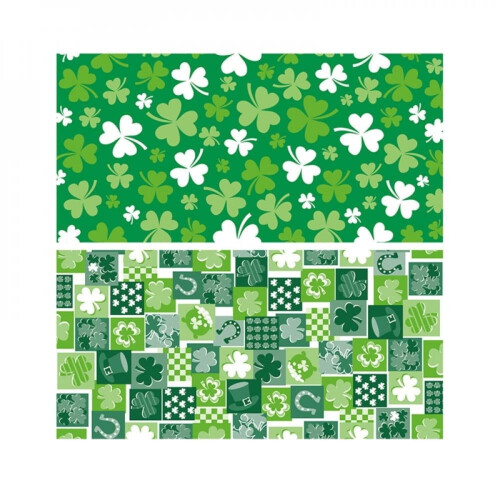 Rectangle Tablecloth Shamrock Pattern Microfiber 1 Pack 2