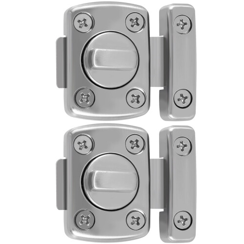 Rotary Bolt Latch Zinc Alloy 2 pcs 180 Switch 1