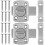 Rotary Bolt Latch Zinc Alloy 2 pcs 180 Switch 3