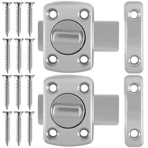 Rotary Bolt Latch Zinc Alloy 2 pcs 180 Switch 2