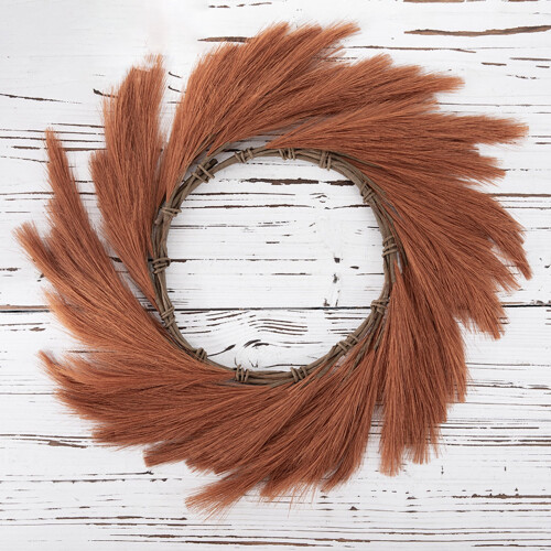 Artificial Pampas Grass Wreath 12 inches 1