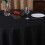 Round Black Polyester Tablecloth 70 Inch Diameter 2