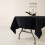Round Black Polyester Tablecloth 70 Inch Diameter 3