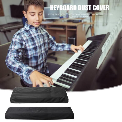 Piano Keyboard Dust Cover for 61-88 Keys Black 1