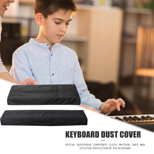 Piano Keyboard Dust Cover for 61-88 Keys Black 2