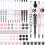 Beadable Pen Set Plastic and Wooden Beads 14cm 2