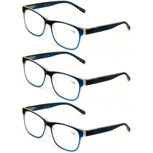 Reading Glasses Matte Translucent 3 Pairs 1