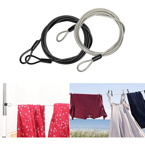 Security Cable Lock Braided Steel 100 cm 2