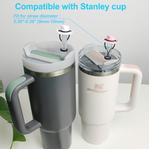 Silicone Cowboy Hat Straw Covers for Stanley Cup 30/40 oz 2 2