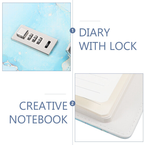 Password Diary with Lock Notebook for Students 2