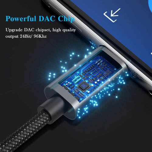 USB-C to 3.5mm audio adapter for Samsung, iPad, OnePlus, 1