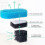 VISALY Aquarium Filter 66 GPH for 2-8 Gallon Tanks 8