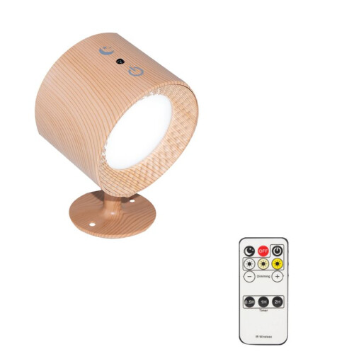 Lampes LED Rechargeables USB avec Télécommande 3 Températures de Couleur Luminosité Variable Rotation à 360 Installation Magnétique A