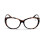Women's oversized reading glasses clear lens oval leopard 3