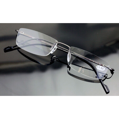 Full-rimless reading glasses lightweight metal 1 pair 1