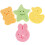 VISALY baby bath sponge set 4 pieces 7