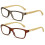 Bamboo Women Reading Glasses +1.75 2 Pairs 2
