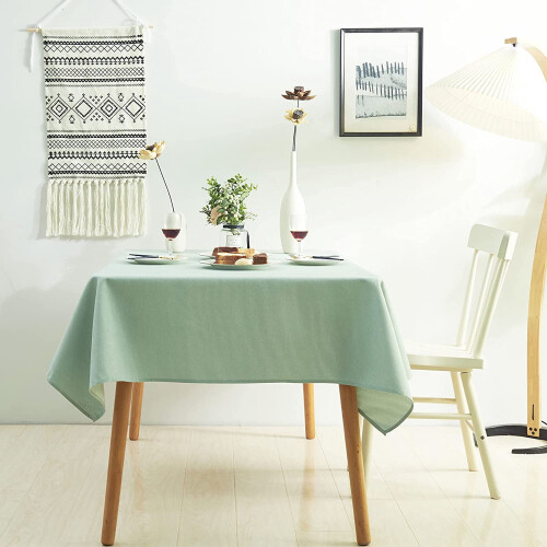 Mint Green Polyester Tablecloth Waterproof Rectangular 1