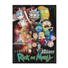 Rick and Morty Plush Throw Blanket 50" x 40"