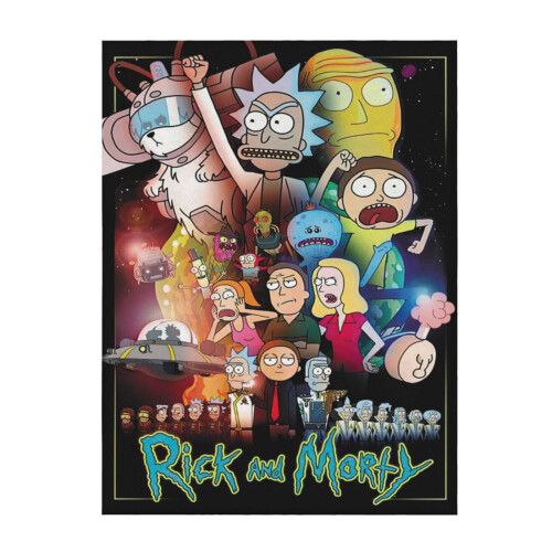 Rick and Morty Plush Throw Blanket 50" x 40"