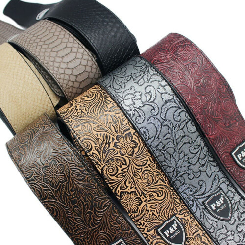 Leather Guitar Strap Adjustable for Acoustic and Electric