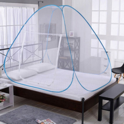 Folding Mosquito Net Portable Pop-Up Tent with Floor White