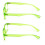 Reading Glasses Rectangular Translucent Neon Green +3.25 2 3