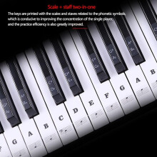 Piano Keyboard Music Note Stickers 37 49 54 61 88 Key