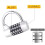 VOGDORA 5-digit resettable combination padlock silver 1 pack 3