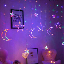 Star Moon String Lights Curtain 3.5m 138 LEDs