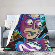Rick and Morty fleece blanket 60 x 50 inches