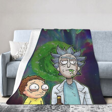 Rick and Morty fleece blanket 60 x 50 inches