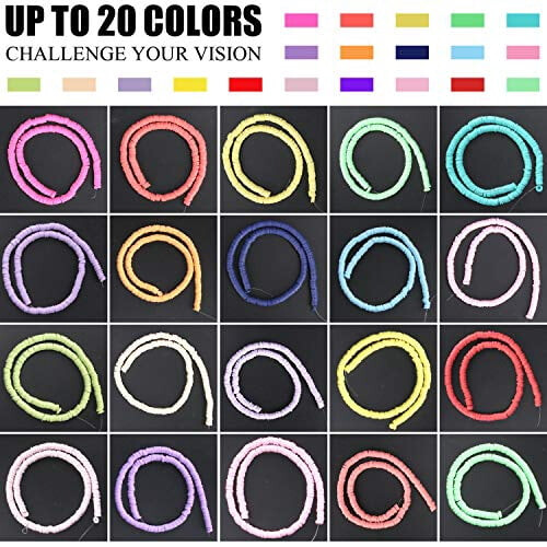 Clay Beads Colorful Flat and Alphabet 6400 pcs 1