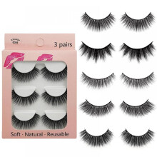 False Eyelashes Fluffy 3D Faux Mink 3 Pairs