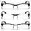 Reading Glasses Rectangular Half Rim +2.00 3 Pairs 2