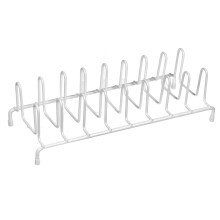 Layla plate organizer rack white 5.5x13.4x3.75 in
